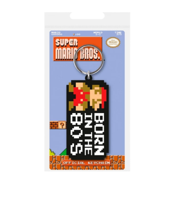Pyramid Super Mario Born in the 80s Keychain