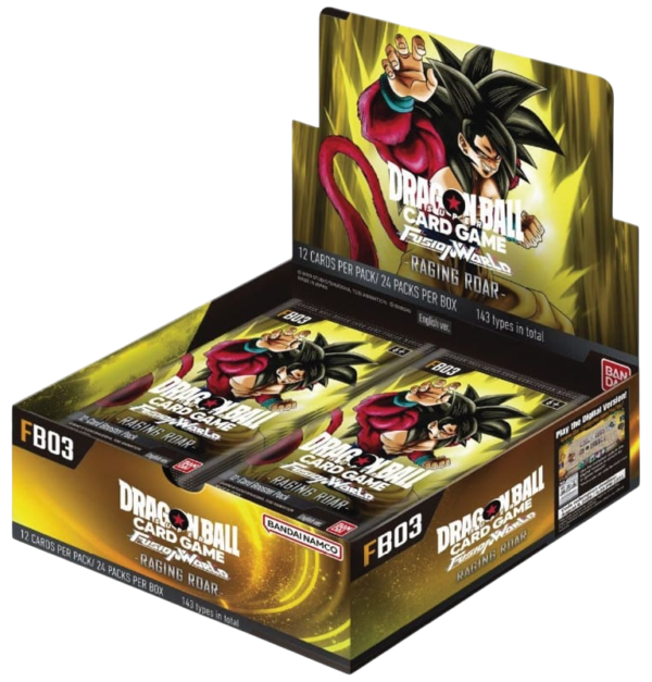 Dragon Ball Super Card Game Fusion World: FB-03 Raging Roar – Booster Box (24 Packs) – English